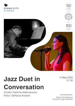 "Jazz Duet in Conversation" – Piano City Athens – Deree May, 14th | Katerina Adamopoulou & Stefanos Kozanis